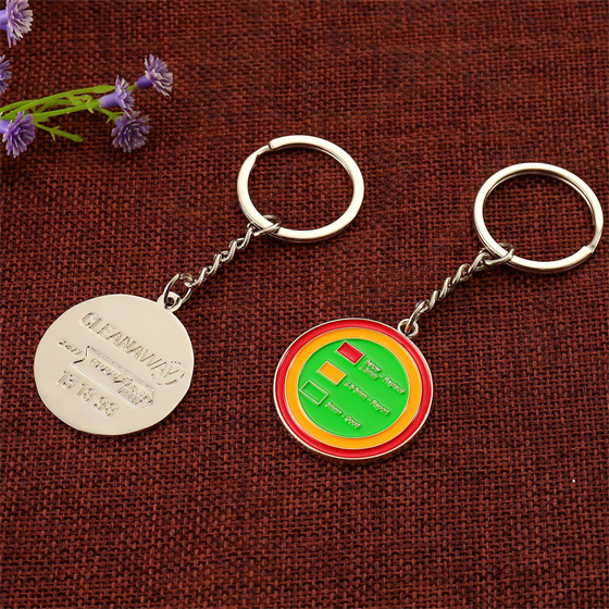 Best Customized Silver Metal Enamel Keychain for Memory