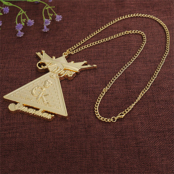 Custom Gold Knowledge/ King Guardians Metal Pendant Necklace