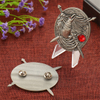 Replica Nevernight Corvere Brooch Lapel Pin with Red Gems