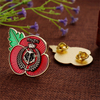 Mystery Red & Purple UK Poppy Lapel Pins for Remembrance Day