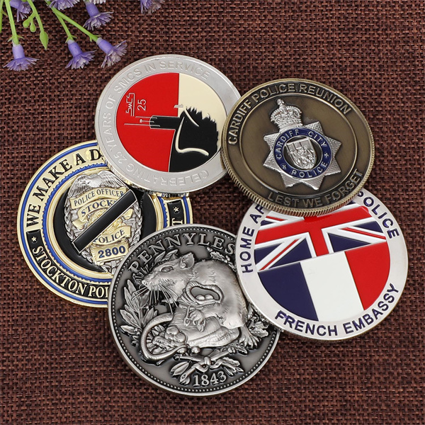 Military unit challenge coin antique silver by AQ PINS & GIFTS