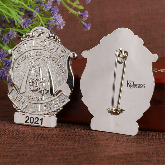 Custom Make 3D Zinc Alloy Badge for Police Department 