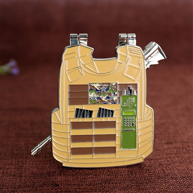 Special 3D Military Gun Vest Door Coin With Unique Design