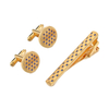 Jewelry Crystal diamond French cufflinks Men's Tie Bar Set
