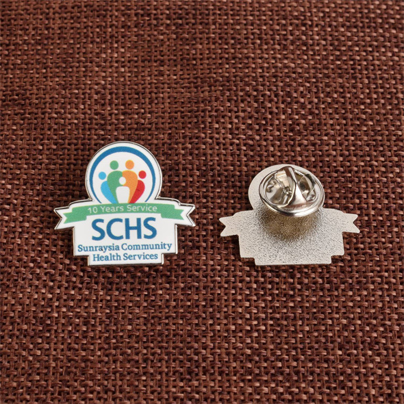 Sunraysia Community Health Service Stamped Bronze Lapel Pin 