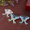 Custom Soft Enamel Butterfly Lapel Pin with Glitter & Epoxy 