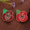 Mystery Red & Purple UK Poppy Lapel Pins for Remembrance Day