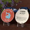 Level 1 2 3 4 5 Passed Custom Metal Silver Swimming Medal
