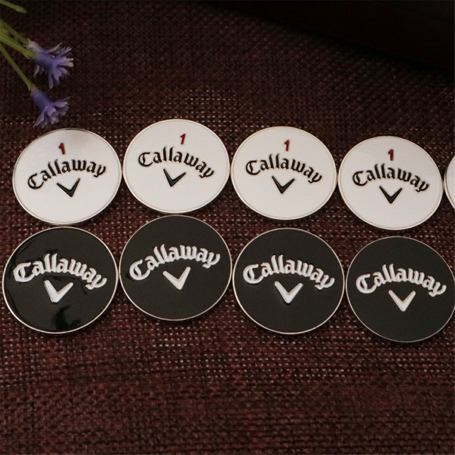 Nickel plated Callaway Divot Tool Hat clip with Ball Marker
