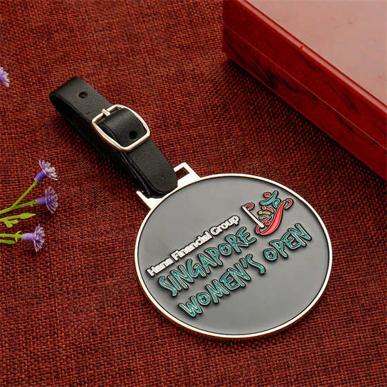 Personalised Singapore Women's Open Metal with Pu Golf Bag Tag