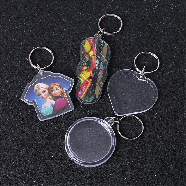  Personalized Gift Pop Clear Acrylic Blank Heart Keychain