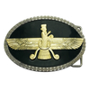 Custom Designs Big Zinc Alloy Hard/Soft Enamel Belt Buckle 