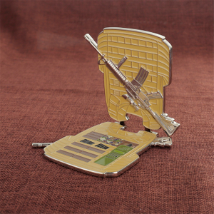 Special 3D Military Gun Vest Door Coin With Unique Design