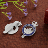 Custom Brass FIJI Police Gold Tie Clip & Silver Cufflinks