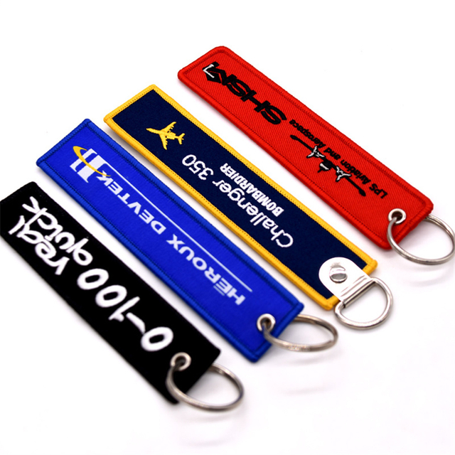 Hot Style Promotional Embroidered Keychain with custom logo
