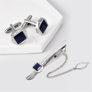 Metal Tie Bar Clip Cufflinks Sets Gifts for Mens
