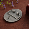 Hot Sale!Custom Antique Silver Zinc Alloy Belt Buckle 3D Model