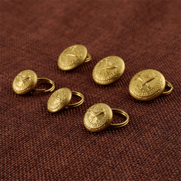 Custom Made Hot Sell Bronze Police Buttons For Jackets 