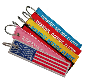 Hot Style Promotional Embroidered Keychain with custom logo