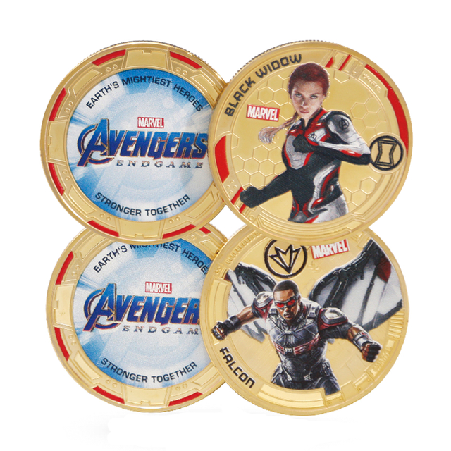 Custom Marvel Anveger Black Widow Falcon Commemorative Coin