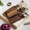 Wholesale Manufacturer Custom Engraved Logo Wooden Keychain