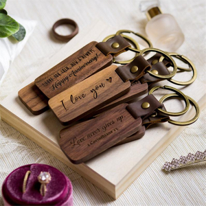 Wholesale Manufacturer Custom Engraved Logo Wooden Keychain