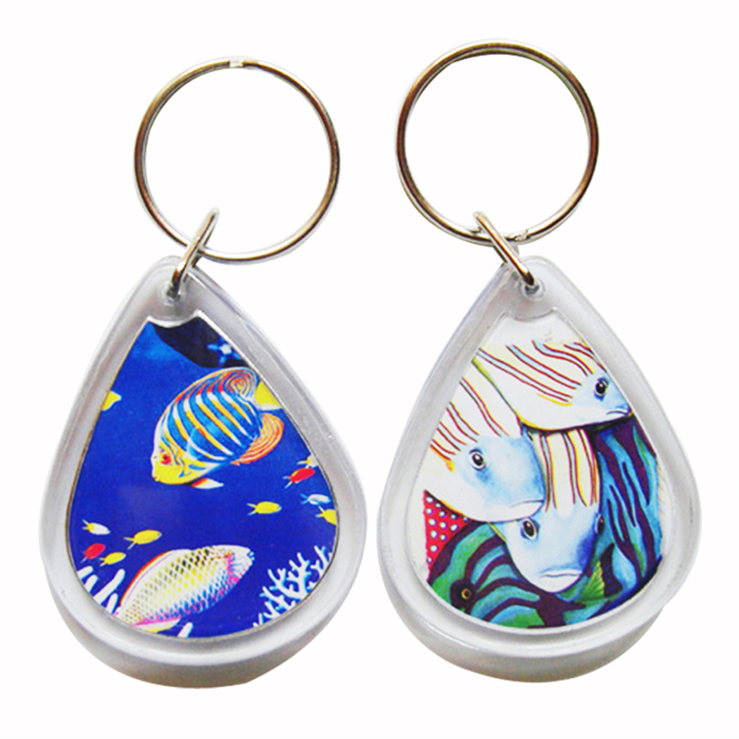 Water drop acrylic keychain
