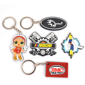 Custom Rubber PVC Keychain with keyring as Promotional Gift