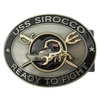 Custom USS Sirocco Ready to Fight Metal 3D Belt Buckle