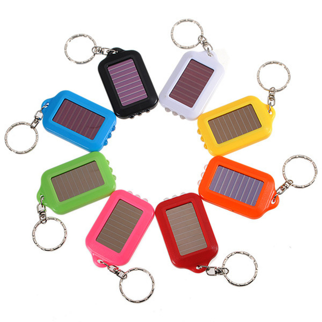 Promotional Gift Real Solar charging Lighting LED Keychain