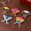 Custom Soft Enamel Butterfly Lapel Pin with Glitter & Epoxy 