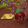 Mystery Red & Purple UK Poppy Lapel Pins for Remembrance Day