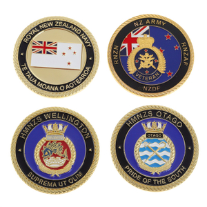 New Zealand 3D Royal Navy HMNZS Enamel Challenge Coin