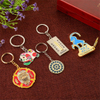 Personalised Police Officers Gold Metal Enamel Keychain