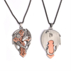 Personalized Antique Metal Dragon & Sword Pendant Necklace