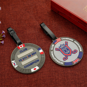 Personalized Soft PVC Luggage Bag Tag with leather strap