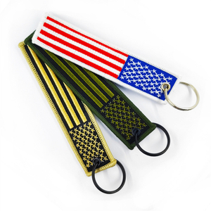  Best Selling USA Flag Embroidery Keychain 