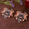 Promotional Gift Colorful Glittering Cute Crab Lapel Pin