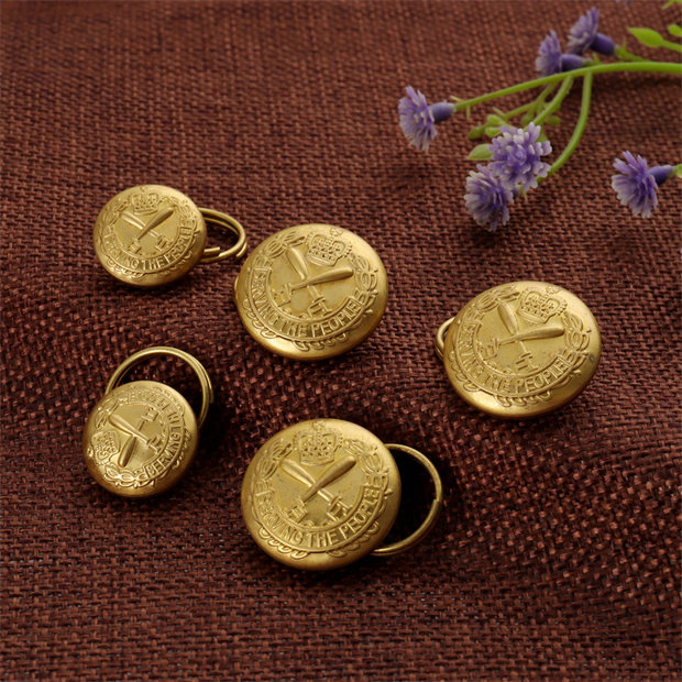 Custom Made Hot Sell Bronze Police Buttons For Jackets 