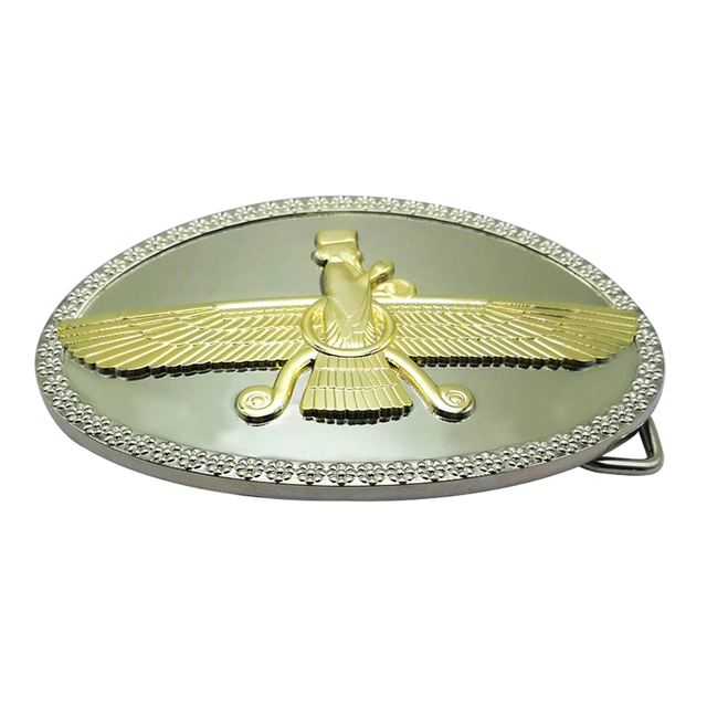 Custom Designs Big Zinc Alloy Hard/Soft Enamel Belt Buckle 