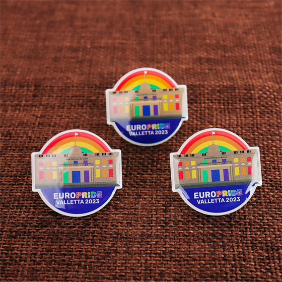 EURO PRIDE WALLETTA PIN BADGES CMYK PRINTING WITH EPOXY