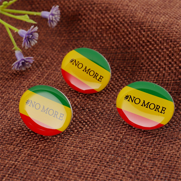 Bolivia Flag CMYK Printing Stainless Steel Lapel Pin W/ Epoxy