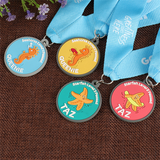 Customized Australia Swimming Level Passed Soft PVC Medal 
