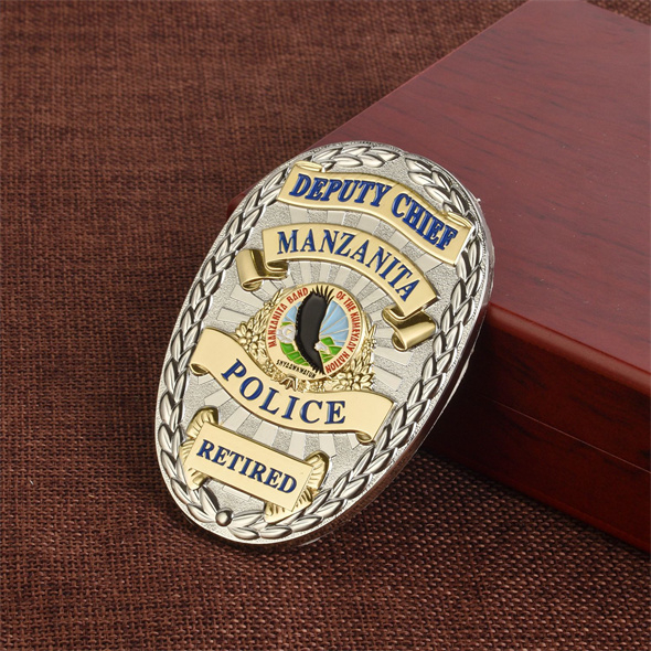Public Security Services Retired Police Officer Chief Badge