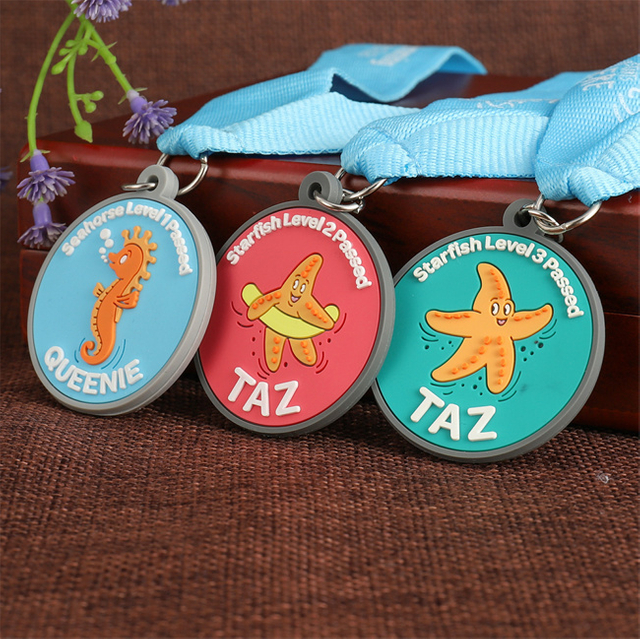 Customized Australia Swimming Level Passed Soft PVC Medal 