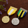 Customized Gold Nickel Souvenir Medallion With Ribbon Drape