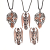 Personalized Antique Metal Dragon & Sword Pendant Necklace
