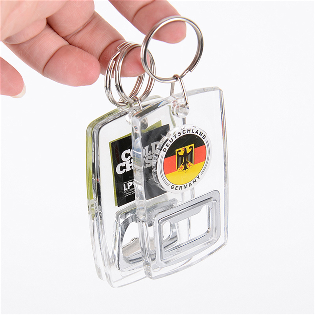Bottle opener acrylic keychain