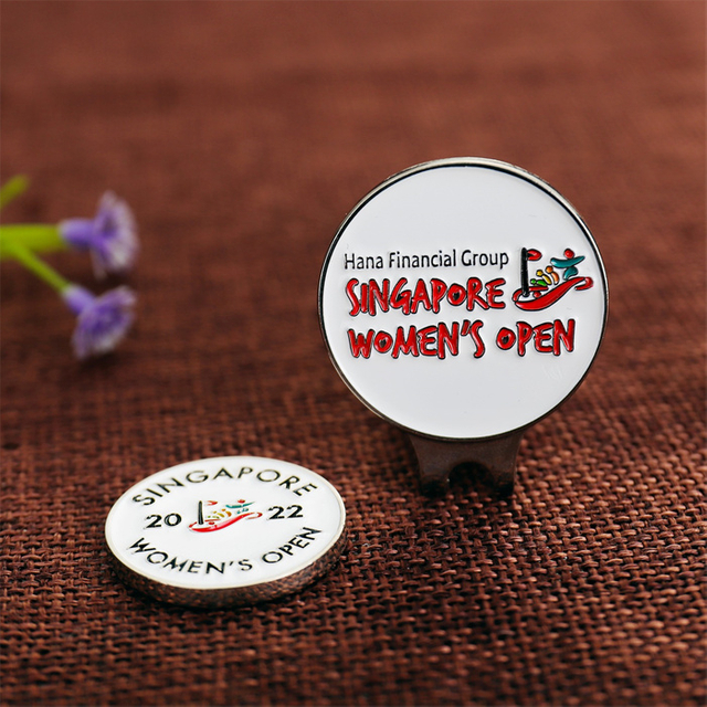 40x28mm Customized Women Man Golf hat clip with Ball Marker 