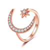 Fashion Jewelry Custom Metal Rhinestone Rings for Women